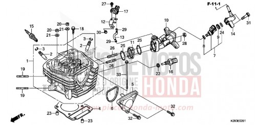CULASSE (CRF125F/FB K) CRF125FBK de 2019